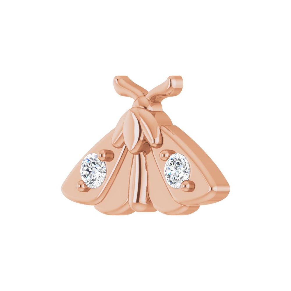 Moth Stud with Diamond Accents