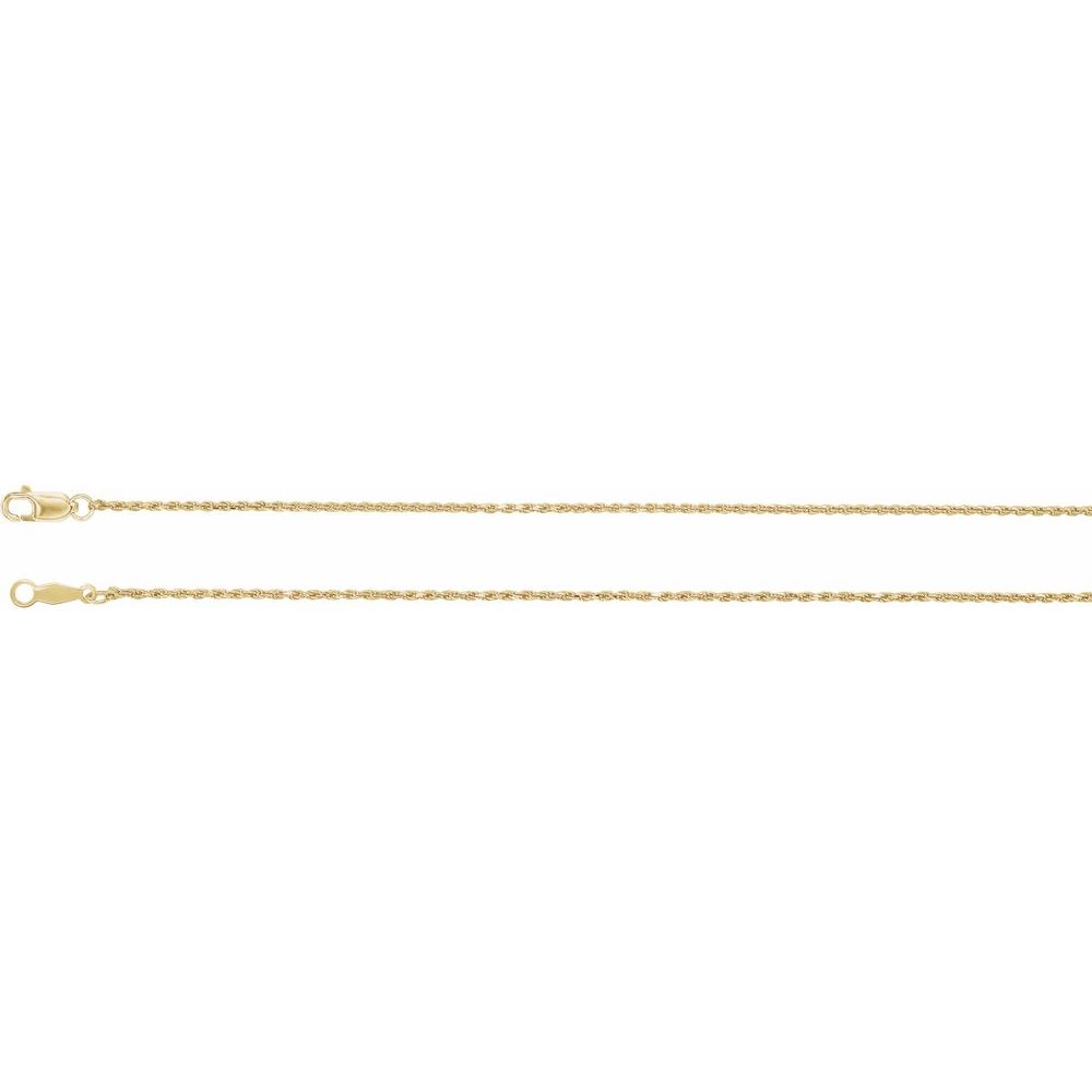 Diamond-Cut Rope Chain Necklace 1mm