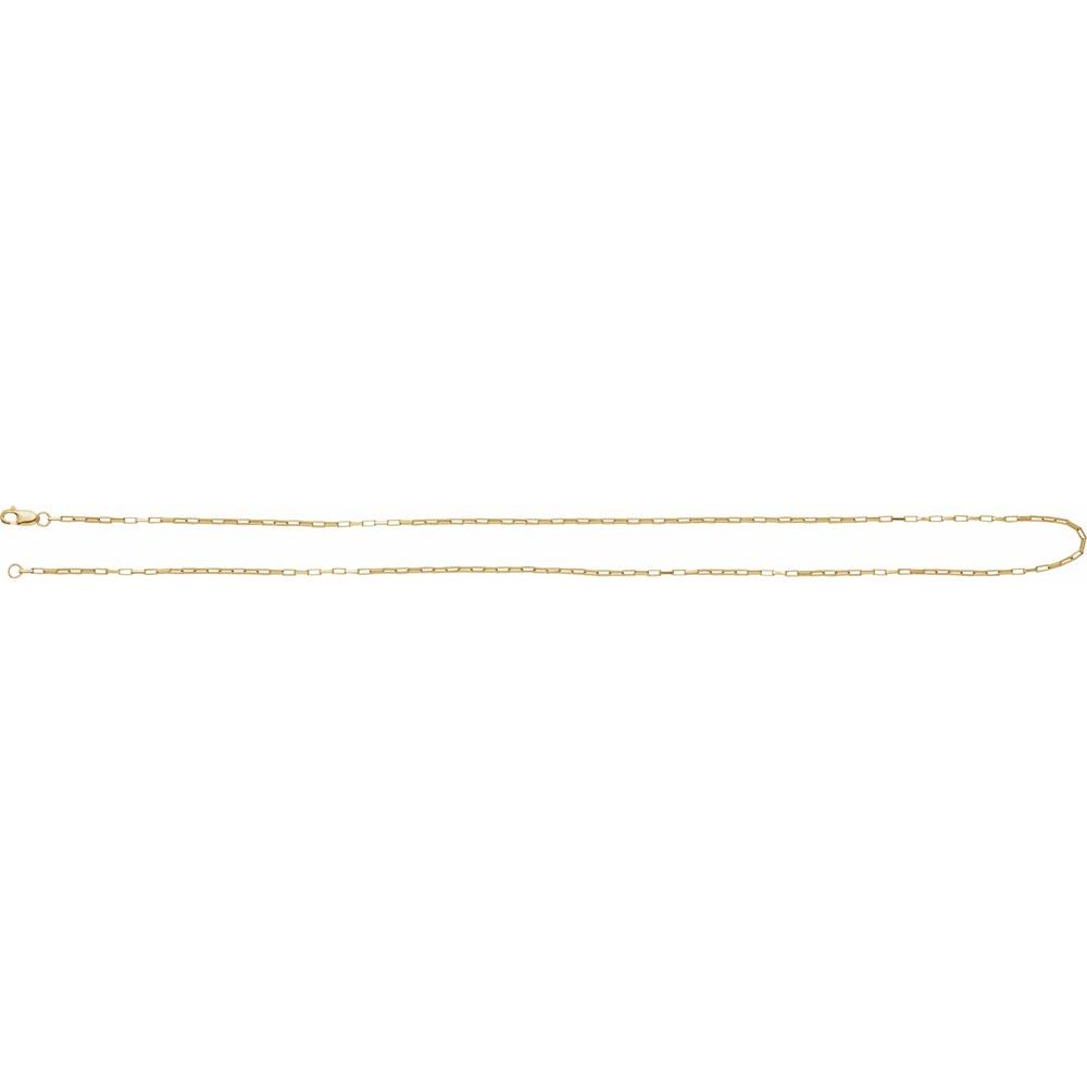 Elongated Box Chain Necklace 1.2mm