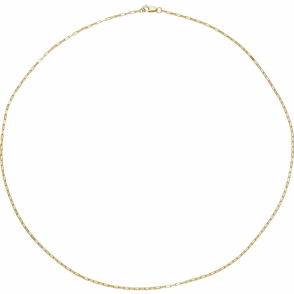 Elongated Box Chain Necklace 1.2mm