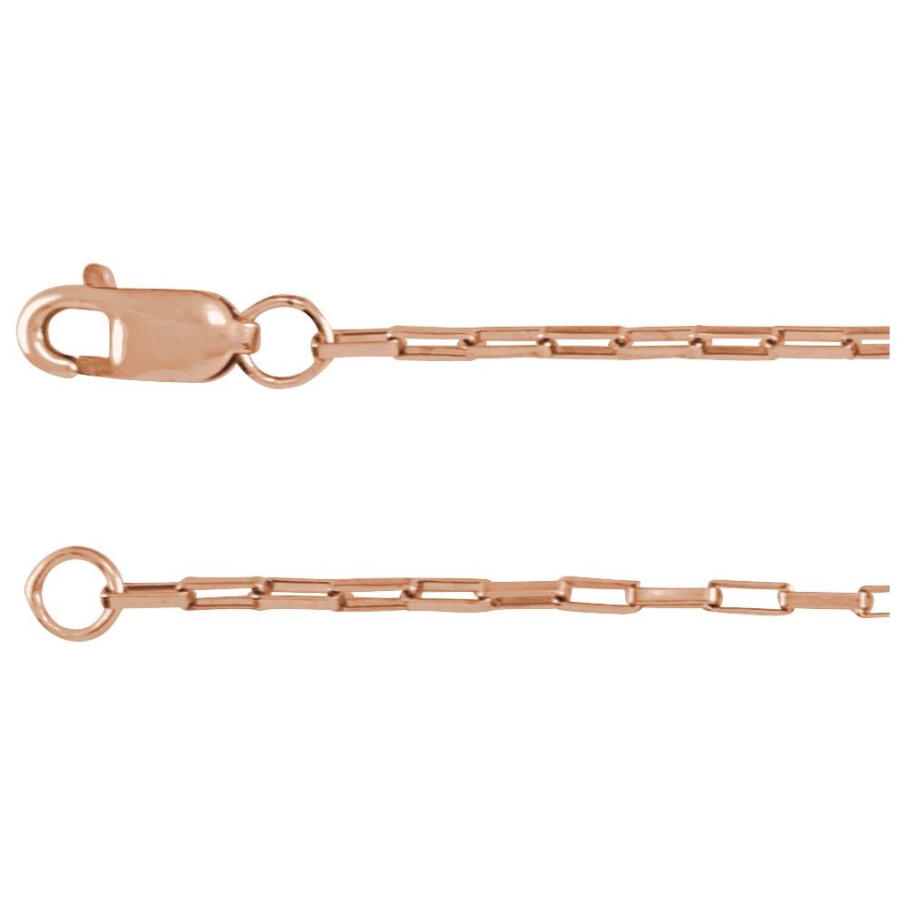 Elongated Box Chain Necklace 1.2mm