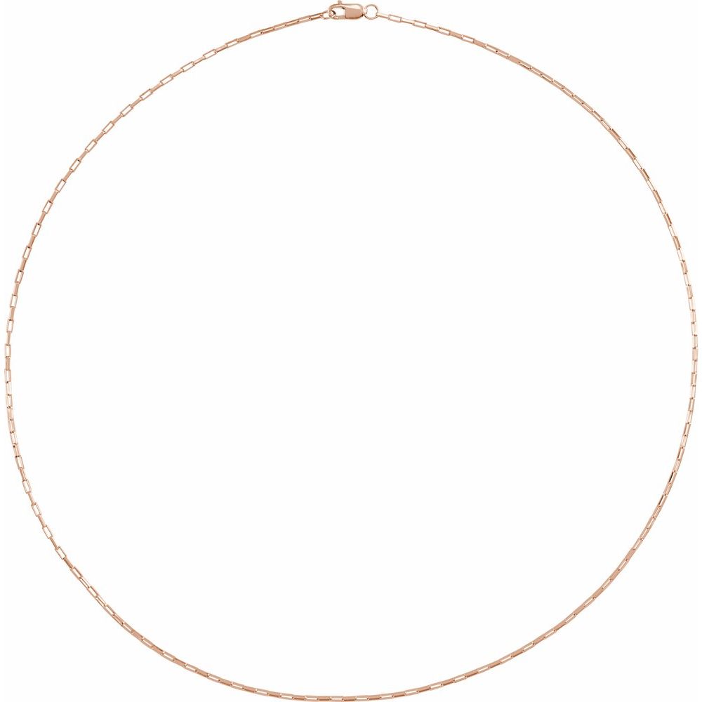 Elongated Box Chain Necklace 1.2mm