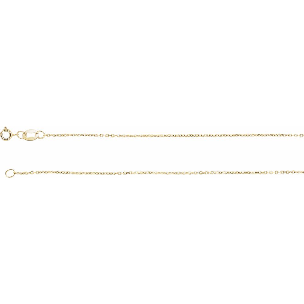Diamond-Cut Cable Chain Necklace 1mm