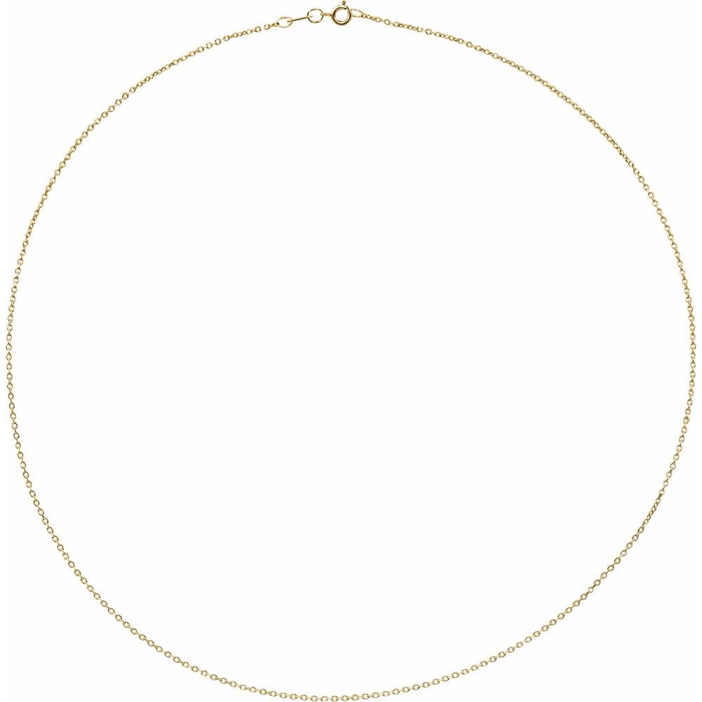 Diamond-Cut Cable Chain Necklace 1mm