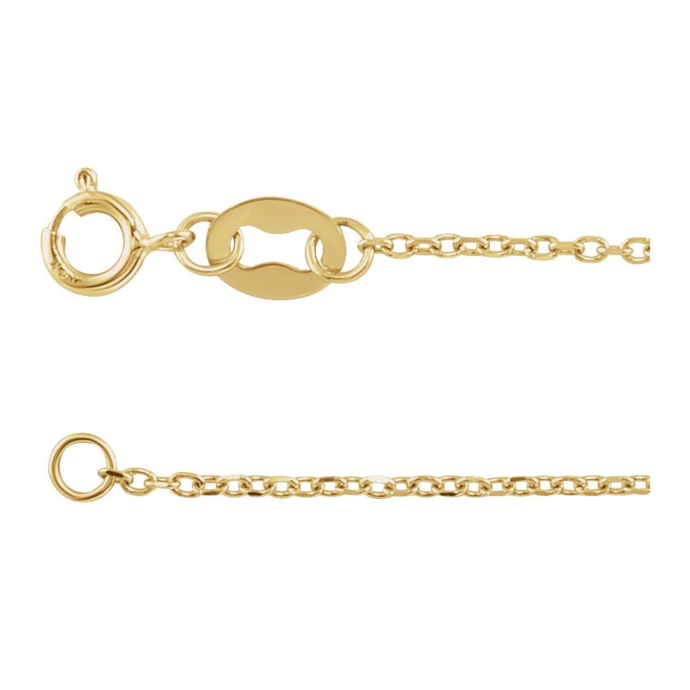 Diamond-Cut Cable Chain Necklace 1mm