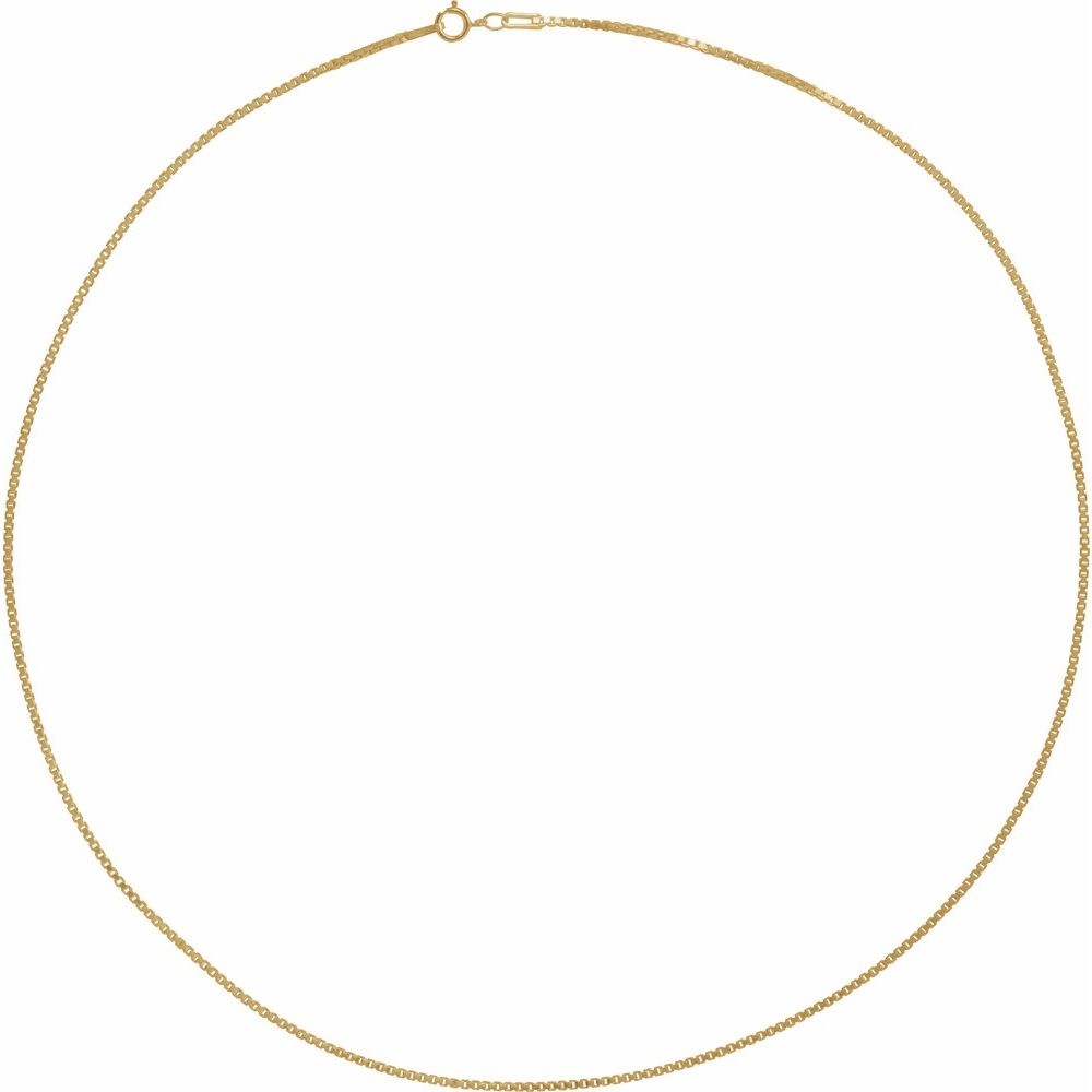 Diamond Cut Box Chain Necklace 1.3mm