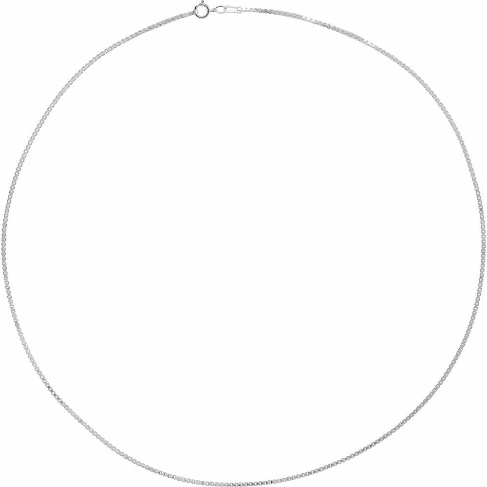 Diamond Cut Box Chain Necklace 1.3mm