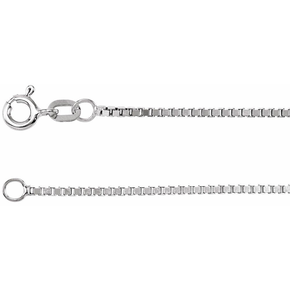 Diamond Cut Box Chain Necklace 1.3mm